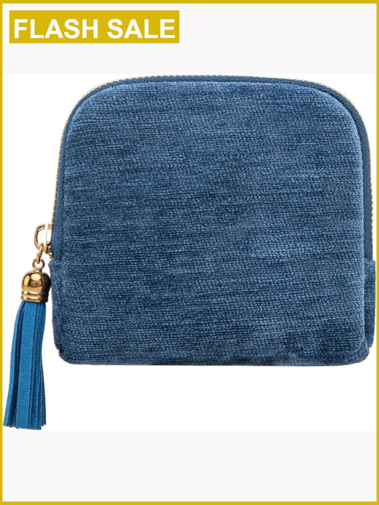 Mini Travel Jewelry Case Coin Purse Tassel Pouch Organizer